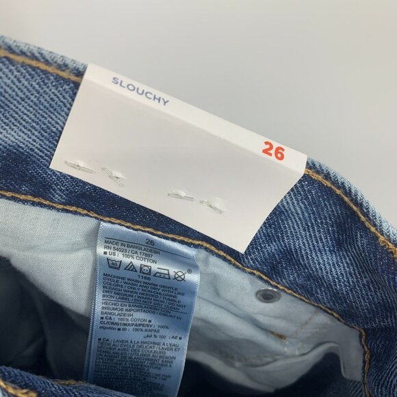 Old Navy Jeans Womens Plus 26 Slouchy Taper Ankle High Rise Button Fly Blue - Picture 11 of 11